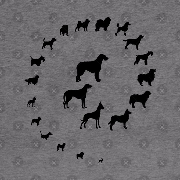 Spiral of dog breeds from large to small by tsd-fashion